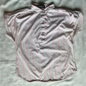 VINTAGE JOREN SAN FRANCISCO Pink Purple White Striped Casual Shirt [b18]